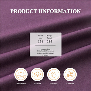 Tissu double en nylon/élasthanne/rayonne/modal, non irritant, extensible et durable, pour <span class=keywords><strong>sous</strong></span>-vêtements/pyjamas, échantillonnage - Product Image 2