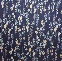 Tissu en satin recyclé imprimé 100 % polyester recyclé, chiffon imprimé, satin extensible recyclé, tissu en soie imprimé