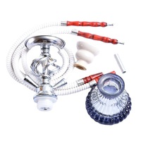 Ensemble de narguilé en verre jetable, narguilé citrouille, accessoires pour fumer, double/quatre tubes, mini narguilé pas cher, petit chicha, huka