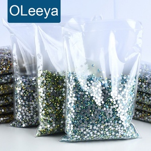 OLeeya SS6-SS30 Strass en cristal Magic Jet découpés à la machine, 100 Gross, non thermocollants, pour accessoires vestimentaires, Super Vente - Product Image 1