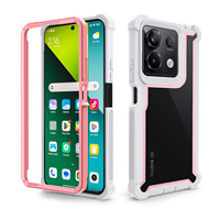 Coque rigide transparente 3 en 1 pour téléphone portable Xiaomi 15 Pro Note 14 Pro Plus 5G antichoc