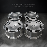 Jantes en alliage Mforged Silver Vintage à cinq fentes, design Deep Dish, OEM ODM, vente en gros, fournisseur de jantes de rechange pour ateliers de tuning et marques