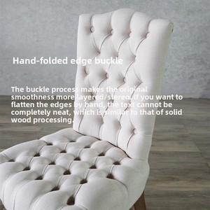 Chaise de salle à manger française moderne de luxe art rétro européen en bois massif pour la maison <span class=keywords><strong>restaurant</strong></span> café - Product Image 4