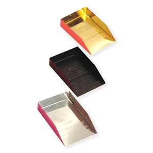 Professional Gemstone Diamond Scoop Set Metal Jewelry Tray Custom Logo <b>Engraving</b> Gold Silver Black Coating S107 S108 S109 - Product Image 2