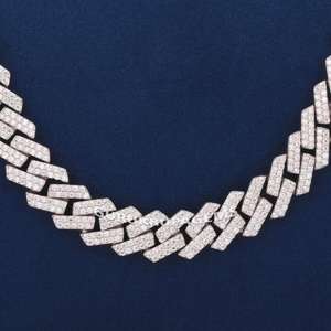 Cadena Cubana de Miami de Lujo y Tendencia de 14mm, Collar de Plata 925 Personalizable con Diamantes de Moissanita, Joyería para Hombre, Regalo de Boda - Product Image 4