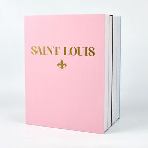 Boîte à cartes de marque vide de luxe, décoration de salon, hôtel, <span class=keywords><strong>club</strong></span>, fausse décoration de maison en lin, modèle de livre pliable à couverture rigide, livre vierge - Product Image 1