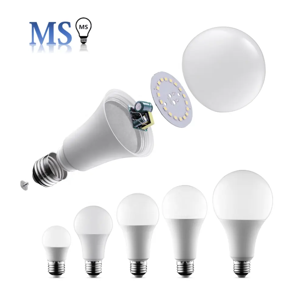 China suppliers zhongshan lighting 3w 5w 7w 9w 12w 15w 18w 20w led bulb