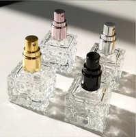 Flacon de parfum en verre de haute qualité de 10 ml, flacon de parfum rechargeable de poche, flacon de parfum en verre, flacon pulvérisateur en aluminium