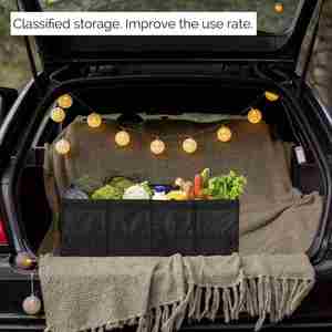 Grand organisateur de boîte de rangement pour SUV pliable en tissu Oxford pour coffre de voiture Organisateur de coffre de voiture - Product Image 5