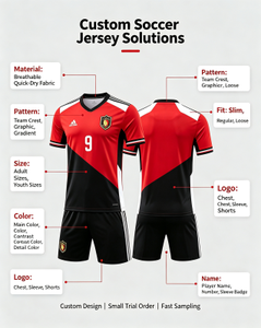 Camiseta de Fútbol Estilo <span class=keywords><strong>Flamengo</strong></span> con Estampado por Transferencia de Calor, Versión para Fanáticos, Secado Rápido, Transpirable, Unisex, Personalizable, Venta al Por Mayor OEM - Product Image 2