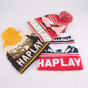 Manufacture Designer Knitted <strong>Pom</strong> <strong>Pom</strong> Sport Embroidered Logo Golf Bobble Hats Winter Custom <strong>Beanie</strong> Knit Toque <strong>Beanie</strong> With Logo - Product Image 5