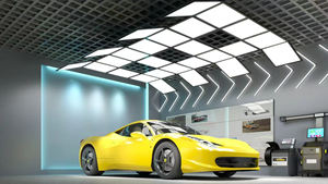 Plafonnier LED dimmable Baona 1,8x3,6m 900W pour bureau, <span class=keywords><strong>garage</strong></span>, atelier <span class=keywords><strong>de</strong></span> detailing automobile - Product Image 3