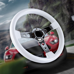 जेडीम बेस्ट सेलिंग यूनिवर्सल फ्लैट डिश एब्स + आयरन रेसिंग स्टीयरिंग व्हील - Product Image 3