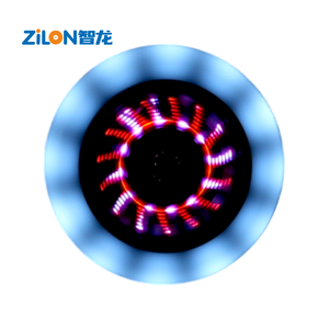 Roues de patins à roulettes LED programmables 100x24mm, logo graphique personnalisable, roues lumineuses, imperméables, durables, en PU pour roller - Product Image 4