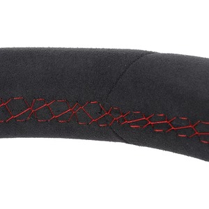 Volant sport en cuir PU personnalisé pour VW <span class=keywords><strong>Golf</strong></span> <span class=keywords><strong>7</strong></span> 5 <span class=keywords><strong>GTI</strong></span> R 2013 <span class=keywords><strong>2022</strong></span>, fond plat, poignée perforée - Product Image 5