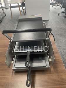 Shineho Grille-pain <span class=keywords><strong>professionnel</strong></span> en acier inoxydable à 3 niveaux pour pains à <span class=keywords><strong>hamburger</strong></span> avec menus à mémoire pour les restaurants rapides - Product Image 5