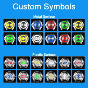 16mm Waterproof Metal <strong>Push</strong> <strong>Button</strong> <strong>Switch</strong> Short Stroke 3V 12V Ultra-thin 19MM LED Momentary RGB RG <strong>Illuminated</strong> Black <strong>Push</strong> <strong>Button</strong> - Product Image 4