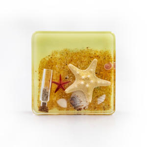 Биологический образец эхинодерма из смолы Бенджи, астероидный морской обитатель, коллекционный сувенир, украшение, декоративный элемент - Product Image 6