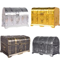 Nouvelle boîte à souvenirs en plastique rangement bijoux décoratifs Pirate coffre au trésor
