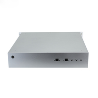 Boîtier de rack en profilé aluminium CNC 2U 19 pouces pour ordinateur de bureau ou serveur, finition sablée, indice de protection IP54 pour châssis de carte de circuit imprimé ou d'amplificateur