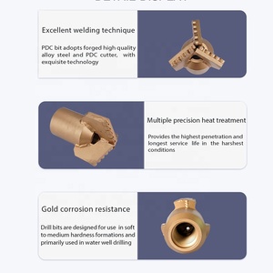 מקדח <span class=keywords><strong>PDC</strong></span> קרביד עמיד ויעיל לקידוח מהיר, ציוד קידוח במחיר נמוך לקידוח בארות מים וליצורות סלע קשה - Product Image 3