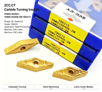 ZCC.CT VNMG160404 VNMG160408 -ZM YB6315 Plaquettes de tournage en carbure 35 °   Lames de tour CNC diamantées pour le traitement de l'acier