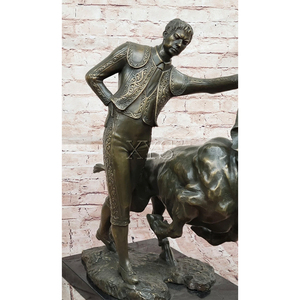Estatua de torero de bronce hecha a medida, escultura con temática de hadas y música, elegante figura de metal para decoración del hogar - Product Image 2