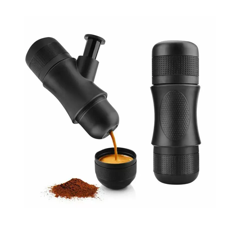 Kahve halindeyken Mini manuel filtre kahve taşınabilir Espresso makinesi fabrika kaynağı sıcak satış Mini taşınabilir seyahat plastik OEM 1 fincan