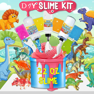 Kit de slime moussant DIY : slime <span class=keywords><strong>à</strong></span> une œillette, colle moussante, slime <span class=keywords><strong>dinosaure</strong></span>, colle moussante, boue cristalline, barre de ciment - Product Image 6