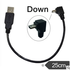 Cable de datos USB 2.0 de ángulo recto Mini 5p AM a Mini B de 25 cm para reproductor MP3 MP4 - Product Image 2