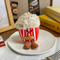 Porte-clés promotionnel en coton PP ultra doux, en forme de gâteau, porte-clés mignon en peluche en forme de gâteau d'anniversaire, cadeau pour couple