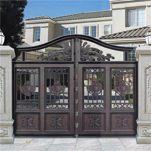 Puerta <span class=keywords><strong>de</strong></span> <span class=keywords><strong>Hierro</strong></span> Forjado <span class=keywords><strong>de</strong></span> Lujo <span class=keywords><strong>para</strong></span> Jardín, Diseño <span class=keywords><strong>de</strong></span> Reja <span class=keywords><strong>de</strong></span> Seguridad, Puerta Corredera Abatible, Puerta <span class=keywords><strong>de</strong></span> Entrada Principal - Product Image 5