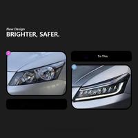 2008-2012 8th Gen for Honda Accord G8 Modified Headlight Assembly, Wing Style LED DRL, Sequential Turn Signal, 12V 30W