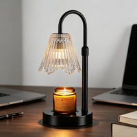 Lampe de table moderne et luxueuse en métal et verre avec abat-jour, base E26, lumière LED électrique pour chambre à coucher
