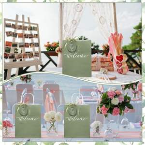 Sac cadeau en papier kraft personnalisé pour festival, anniversaire, fête, shopping, bijoux, mariage, avec votre propre logo - Product Image 6