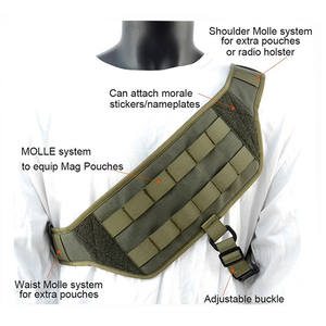 เสื้อกั๊กยุทธวิธีแบบ MOLLE พร้อมแผ่นรองรับ ปรับสายสะพายไหล่ได้ ผลิตจากผ้า Oxford สำหรับการฝึกกลางแจ้ง - Product Image 3