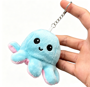 Simpatico Peluche Polpo Reversibile, Bambola di Peluche a Doppia Faccia Felice e Arrabbiato, Mini Giocattolo Imbottito per Macchina Artiglio, Regali per Bambini - Product Image 4
