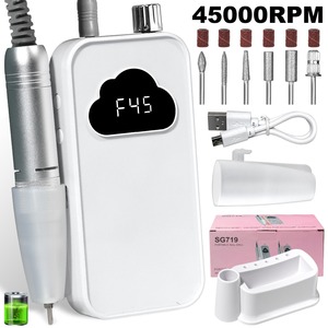 Taladro de Uñas Inalámbrico de 45000 RPM, Eléctrico, Profesional, Recargable, con Punta de Diamante, para Manicura, Pulido y Lijado en Salón - Product Image 5