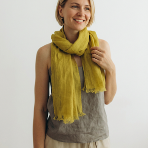 Écharpes et étoles classiques traditionnelles en coton et lin pour femmes, accessoire de mode pour tous les jours - Product Image 1
