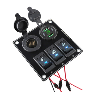 Suministro de fábrica: Nuevo panel de interruptores basculantes marinos de ABS con enchufe de encendedor de coche de 24V/12V, carga rápida, doble USB y interruptor de encendido/apagado. - Product Image 5