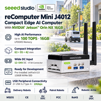 Seeed Studio ReComputer Mini J4012 NVIDIA Jetson Orin NX 16GB 100 TOPS Mini AI Computer Development Kit 12-54V DC untuk Robotika