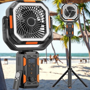 Ventilateur de table portable et rechargeable 3-en-1 avec affichage numérique LED, 4 vitesses de refroidissement, batterie 20000 mAh, idéal pour le camping - Product Image 1