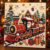 Kit de Peinture Diamant DIY Halloween Noël, Peinture Acrylique Perle, Style Nordique, Ensemble Artisanat Fait Main pour Décoration Murale Maison, Cadeau
