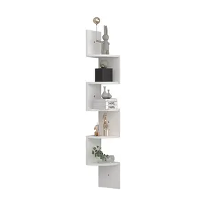 NISEVEN עיצוב יצירתי 5 קומות מדפים פינתיים למטבח משרד חדר אמבטיה מדף פינתי מדף קיר הר מדף פינתי