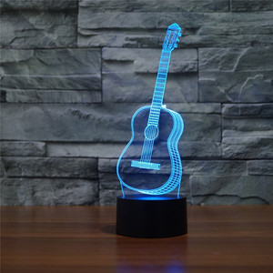 吉他3D led灯7变色USB 3d led灯婴儿睡眠小夜灯儿童节日礼物 - Product Image 1