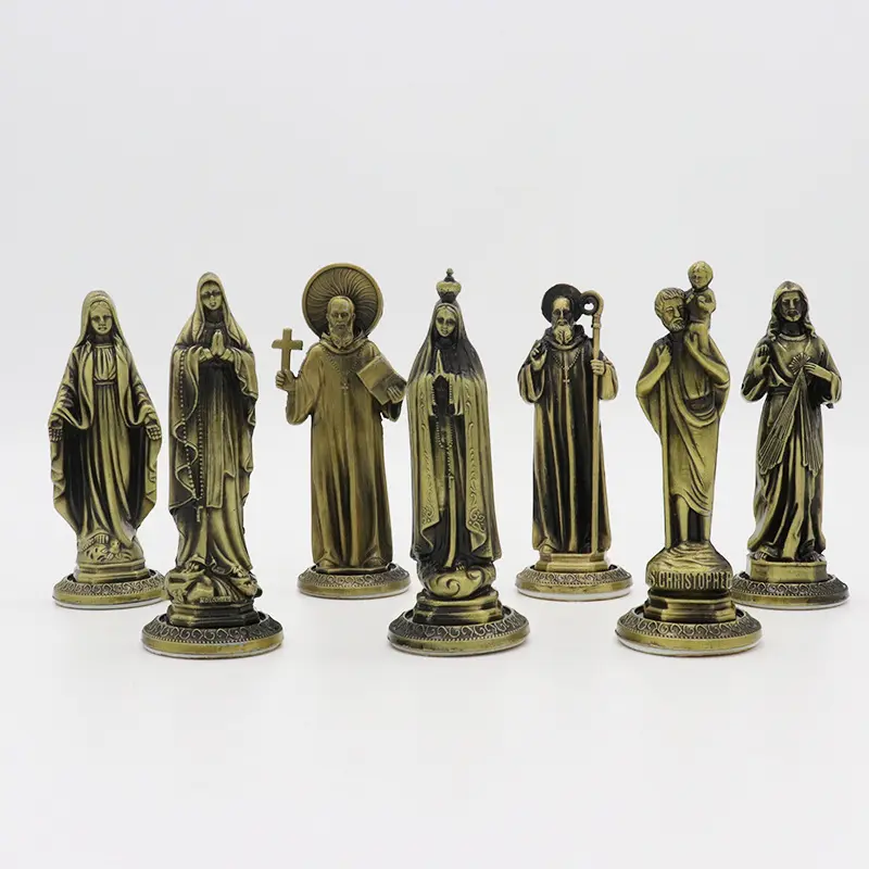 Perlengkapan barang religius Mary Guadalupe Fatima Figurine Dekorasi Mobil meja kerajinan ornamen Katolik