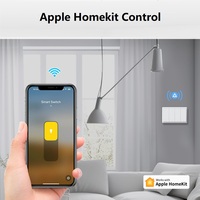 Slimme WiFi-schakelaar werkt met Homekit 2-gangs schakelaar zonder neutraal HomePod compatibel Siri spraakbesturing 240V relais schakelmodule