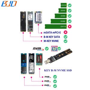Adattatore Convertitore da Porta USB 3.0 a <span class=keywords><strong>M</strong></span>.2 NGFF Key B+<span class=keywords><strong>M</strong></span> Key-<span class=keywords><strong>M</strong></span> Key-B per SSD NVME SATA 2230 2242 2260 2280 - Product Image 2