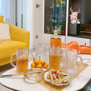 Jarra de cerveza Glacier de 401-500 ml con asa, de vidrio artesanal, para fiestas, bebidas frías y jugos. - Product Image 3