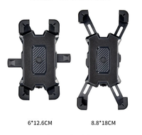 Pemegang Ponsel Universal untuk Sepeda Motor dengan Pengisi Daya untuk Smartphone 4.7/6.8 Inci, Pemegang Ponsel Mobil Fleksibel dari Bahan ABS.